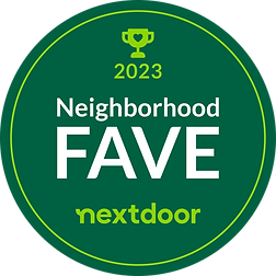 On next door we are considered a neighborhood favorite and they gave us an award 2023