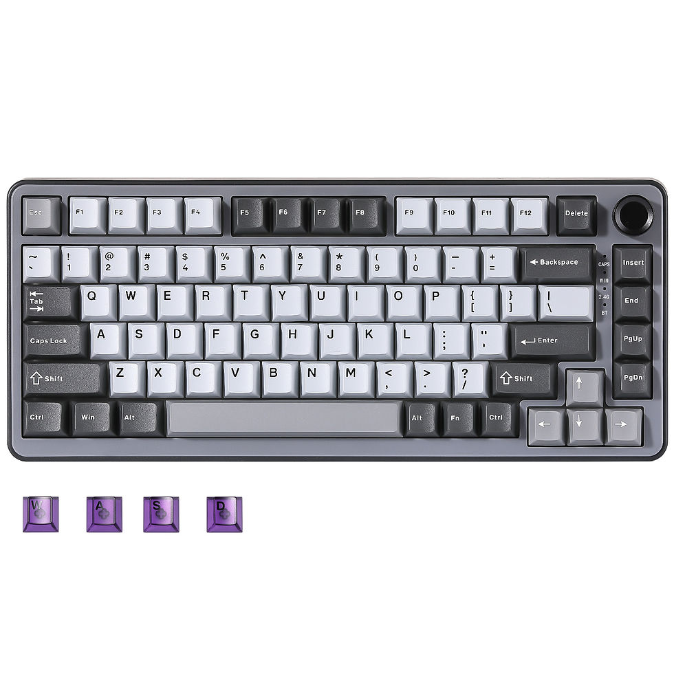 Thumbnail: YUNZII B75 PRO 82-Key Wireless Mechanical Gaming Keyboard, Gasket Hot Swap Cust