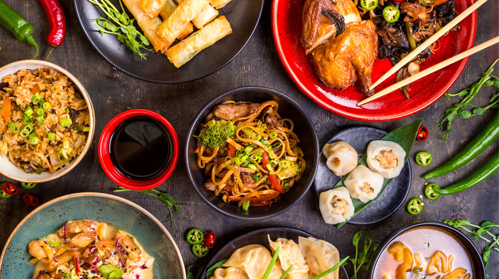 Arranged Food and Objects