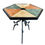 Thumbnail: Rare Iron Side Table with a Hexagonal Top with Inlayed Stone