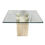 Thumbnail: Mid-Century Style Cocktail or Side Table w/ Sculptured Travertine Base and Glass