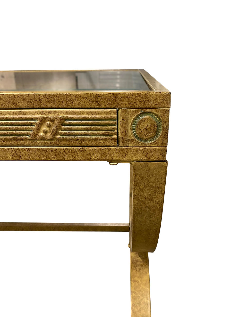 Thumbnail: Pair of Neoclassical Style Metal Indoor-Outdoor Side Tables