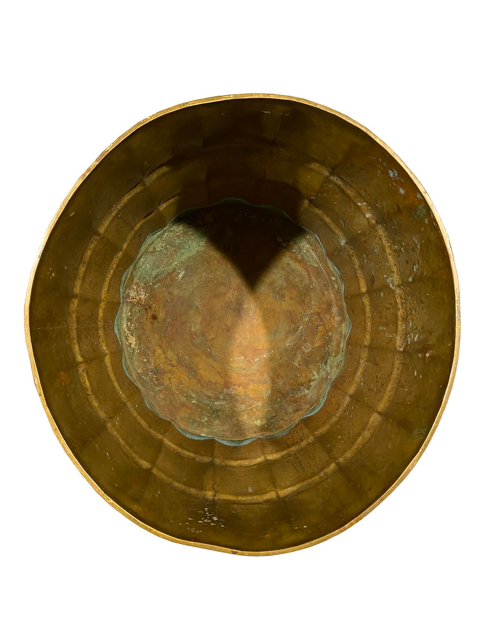 Thumbnail: Large Tarnished-Brass Jardiniere with Handles