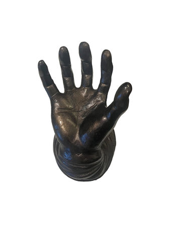 Bronze Hand Sculpture, Objects, Accessories, Modern, Decorative, Metal, Sculpture, Desk