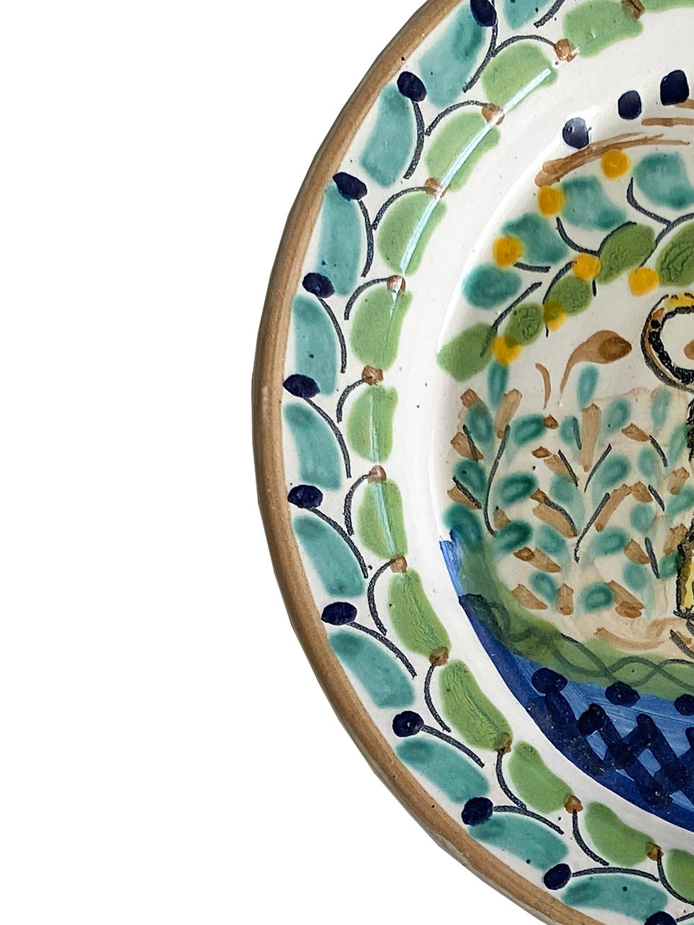 Thumbnail: Gorky Gonzalez Signed Majolica Plates Owned by NYC Socialite Brooke Astor