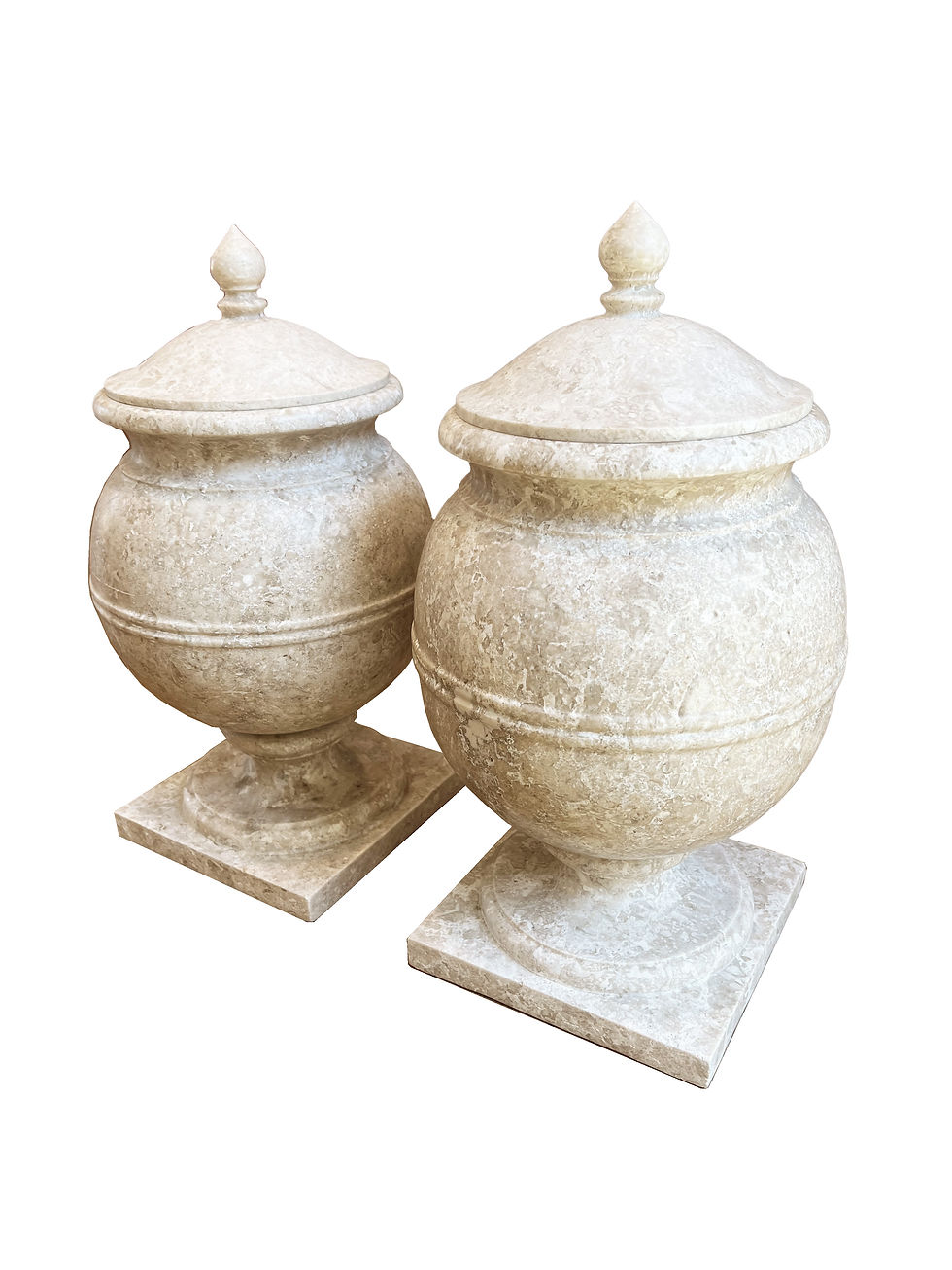 Thumbnail: Pair of Marble Urns
