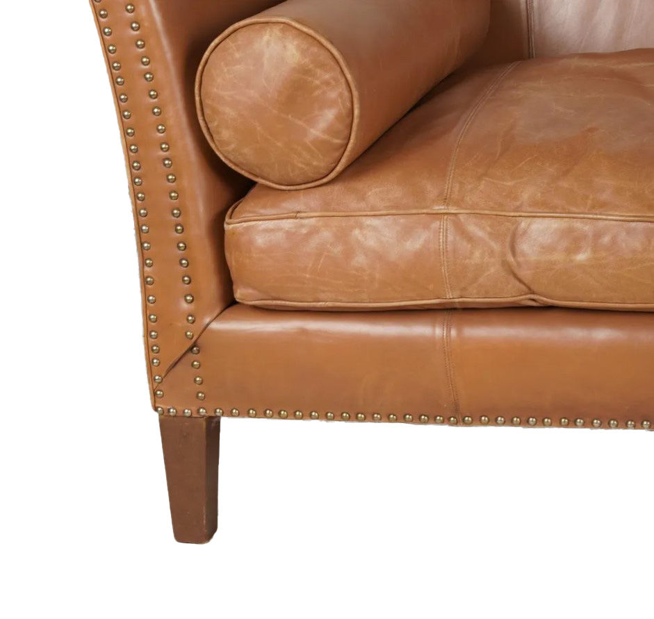 Bespoke Leather Sofa, seating, loveseat, settee, couch, accent, leather, tastemaker shoppe
