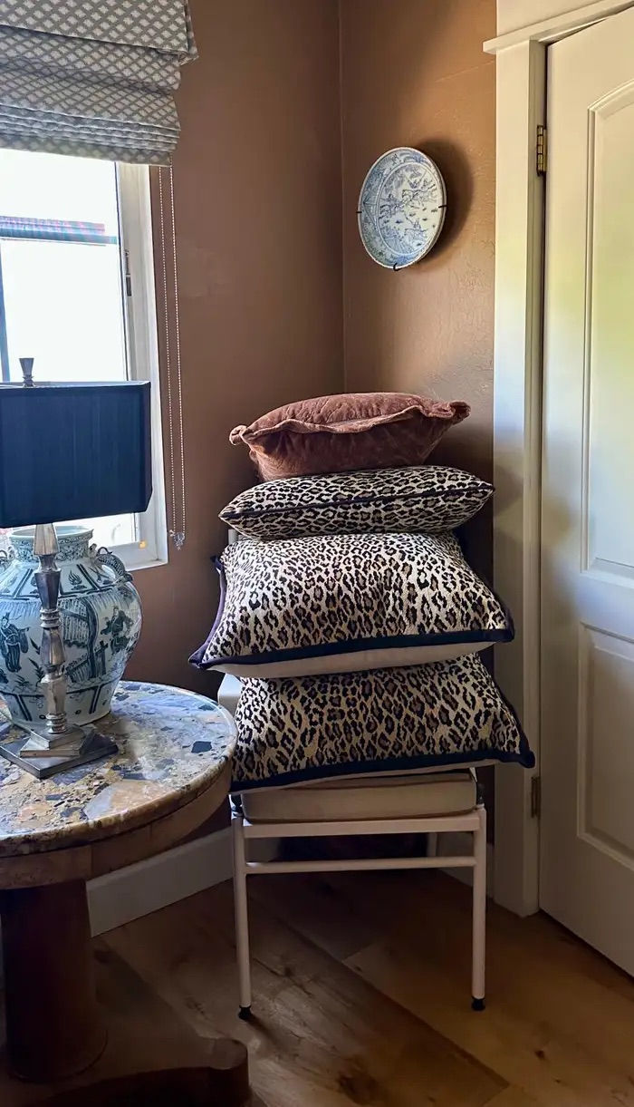 Thumbnail: Custom Leopard Print Lumbar Throw Pillow
