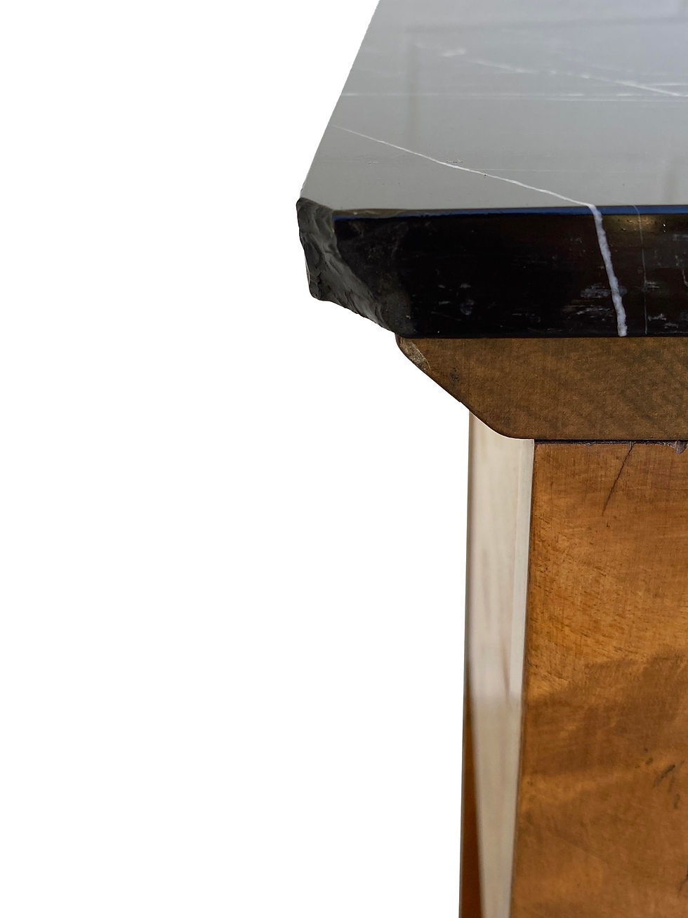 Thumbnail: Neoclassical-Style Bedside or Side Tables with Marble Tops, by Baker Furniture