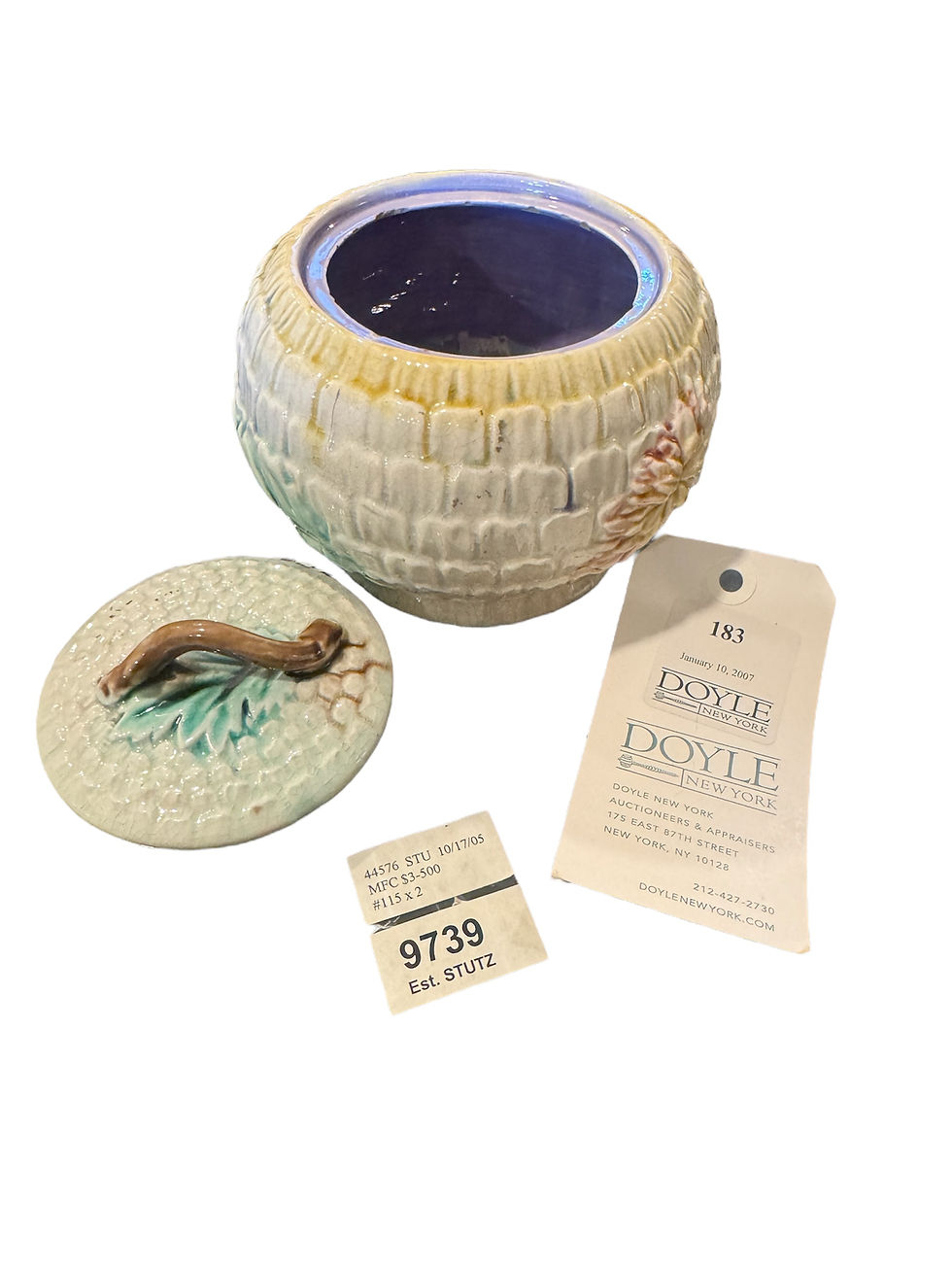 Small Lidded Majolica Tureen Owned by Andre Leon Talley