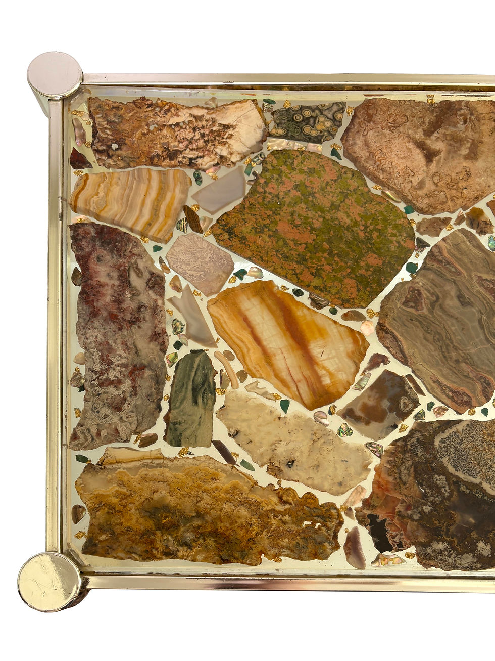 Thumbnail: Grand Tour Style Marble Pattern in Resin Drink or Side Table