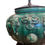 Thumbnail: Pair of Antique Jade & Emerald Green-Glazed Chinese Majolica Ceramic Lamps
