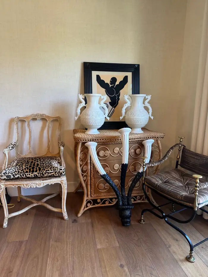 Thumbnail: Leopard Velvet Upholstered French-Provincial Louis XV Style Fauteuil Chair