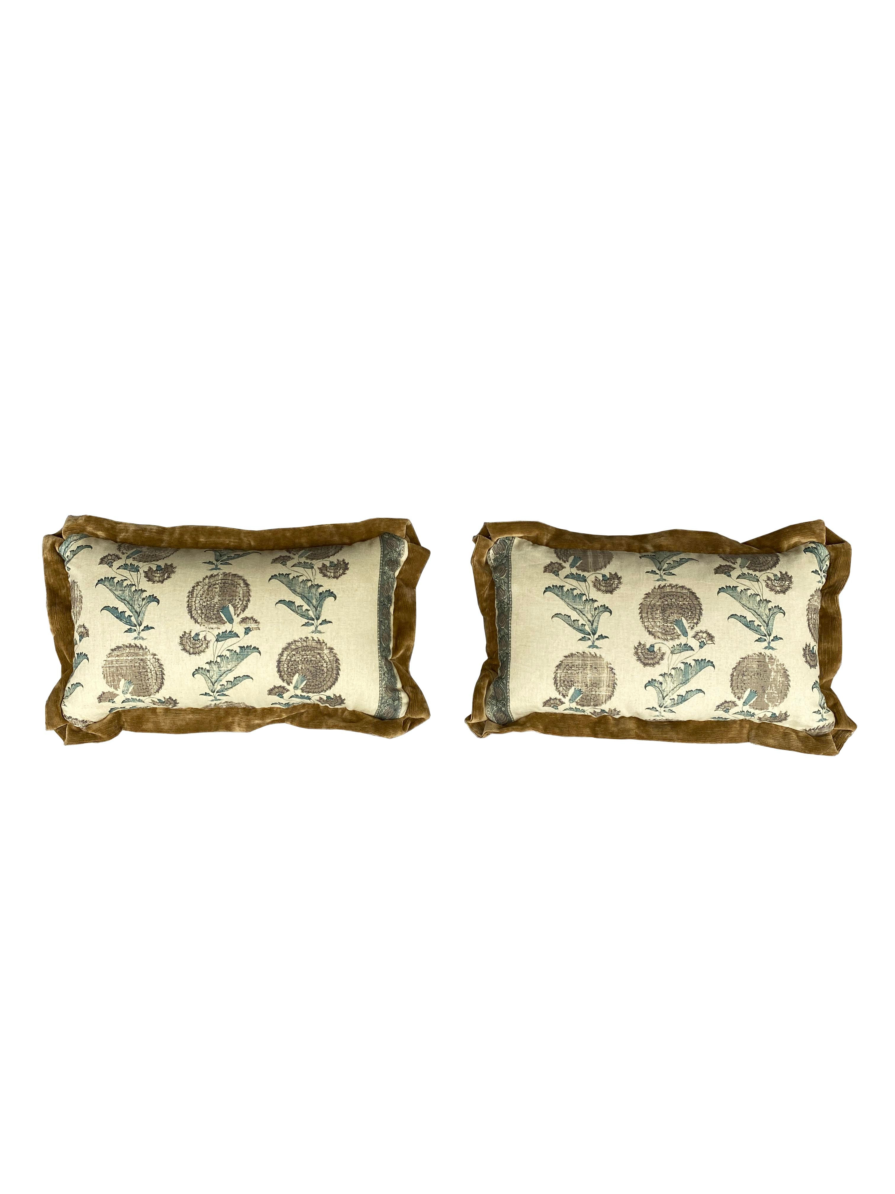 A Pair of Pillows, Made with Michael S. Smith's Indian Flower Print