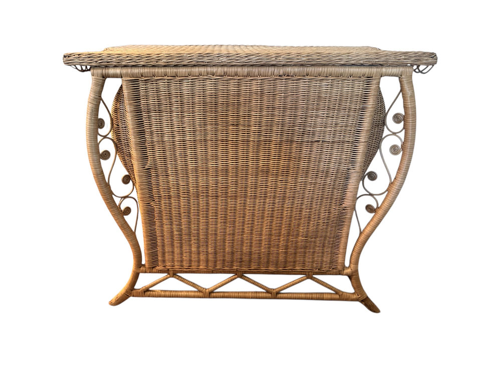 Thumbnail: Parisian-Chic Madeleine Castaing-Style Wicker and Rattan Chest