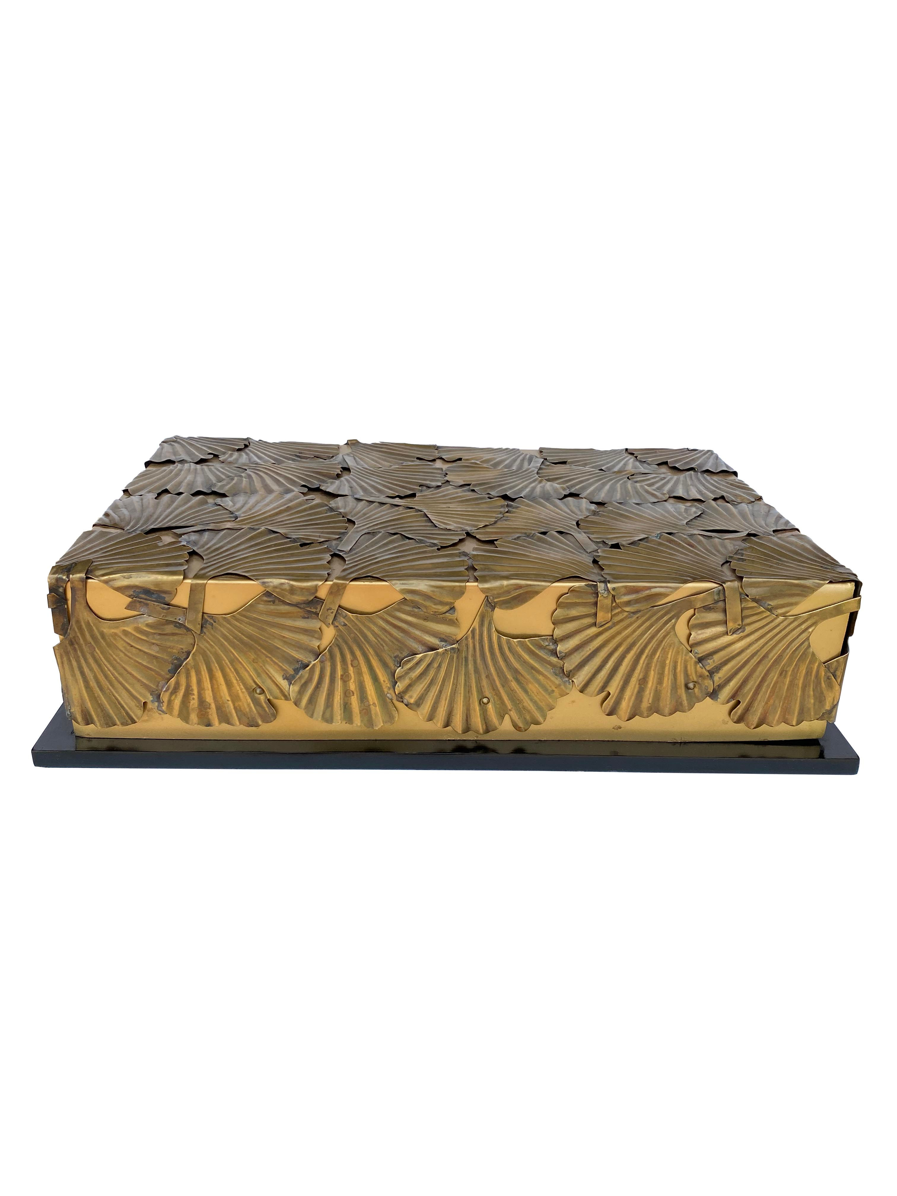 Brass Gingko Leaf Accessory Box, by Laura Kirar