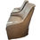 Thumbnail: Pair of Taupe Leather, Skirted Slip-Covered Verellen Chairs on Casters