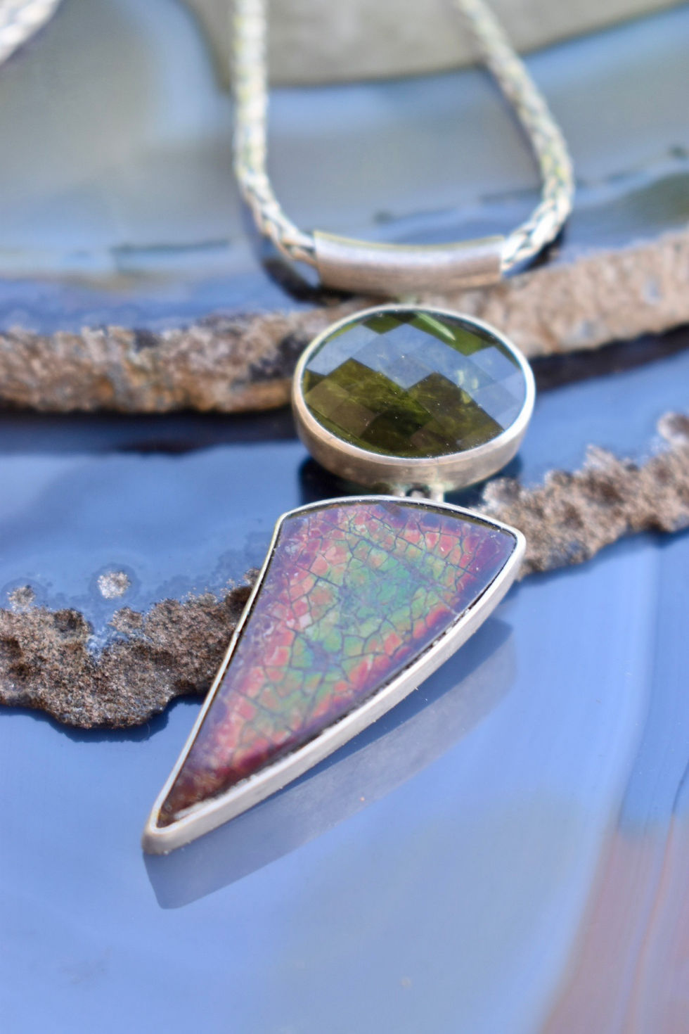 Thumbnail: Dragon skin meteorite necklace