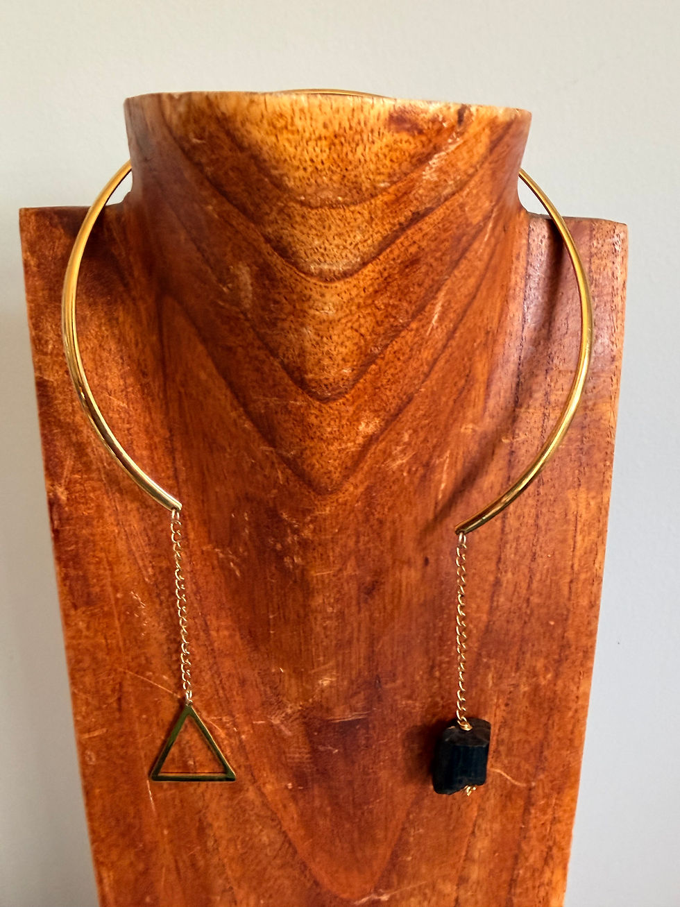 Thumbnail: Black tourmaline brass collar 