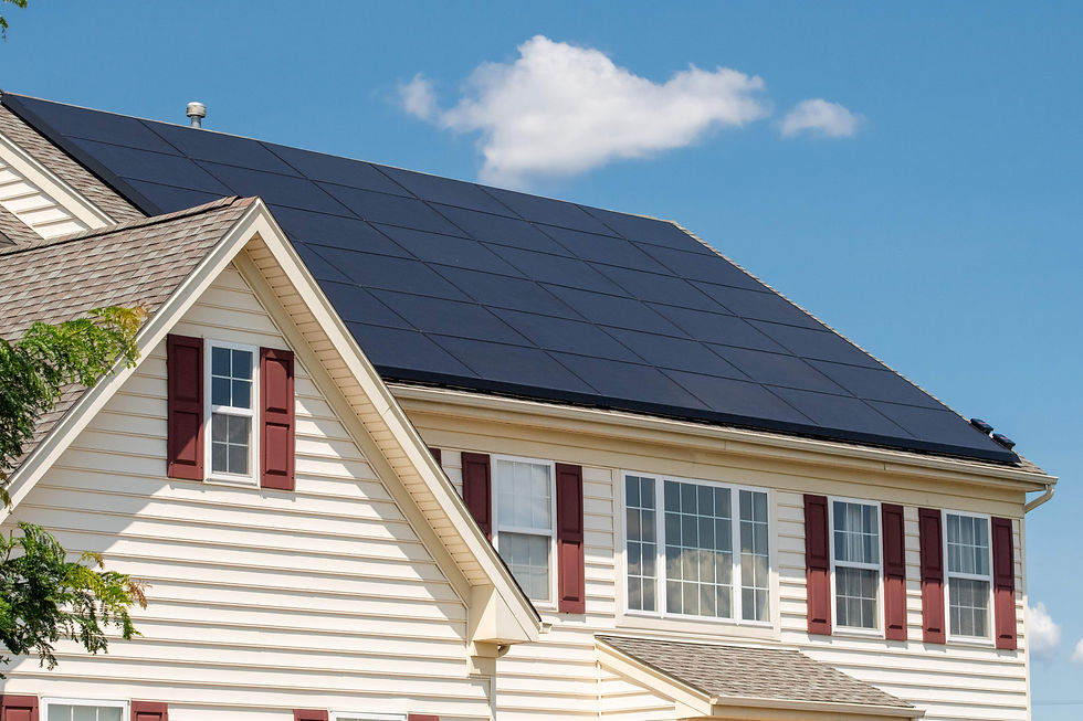 Green Living solar panels on room