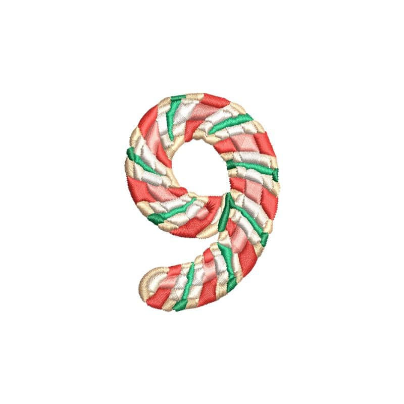 Thumbnail: Machine embroidery designs : Set of 10 Christmas numbers