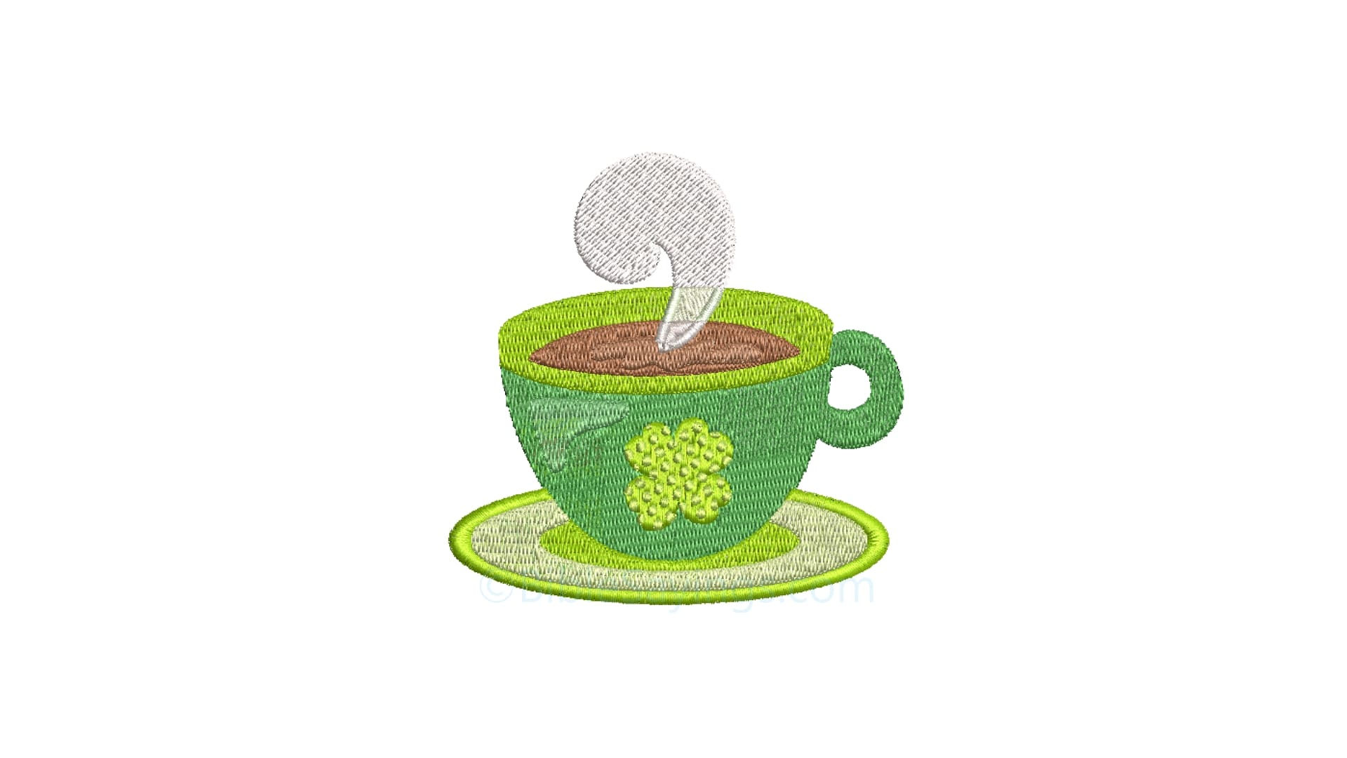 Coffee Cup. Irish Coffee Embroidery Design.