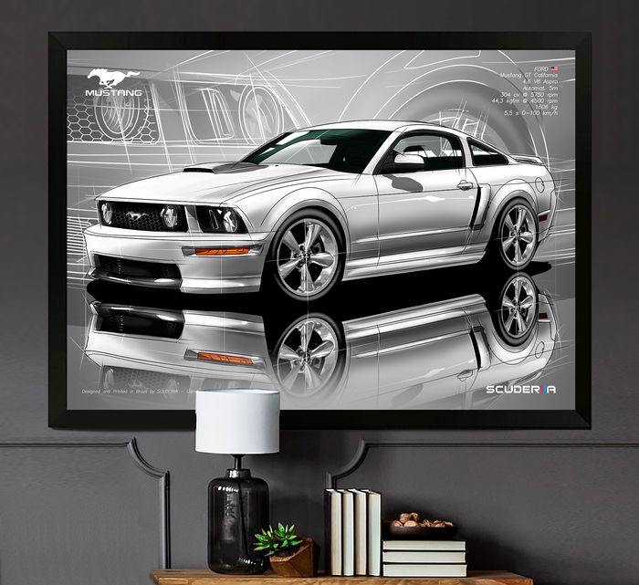 Miniatura: QUADRO DECORATIVO FORD MUSTANG GT CALIFORNIA - PERSPECTIVE