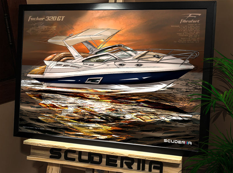 Thumbnail: QUADRO DECORATIVO LANCHA FOCKER 320 GT - SUNSET