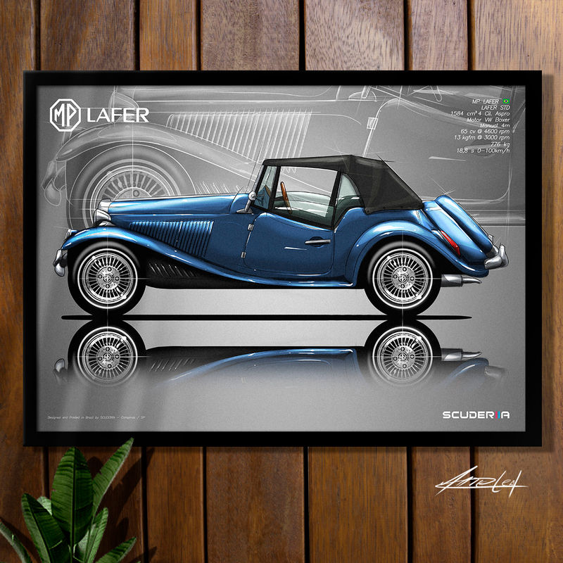 Miniatura: QUADRO DECORATIVO MP LAFER ARTE ILUSTRAÇÃO SCUDERIIA MG TD COLECIONADOR CLÁSSICOS BRASILEIROS ENTUSIASTA ANTIGOMOBILISMO
