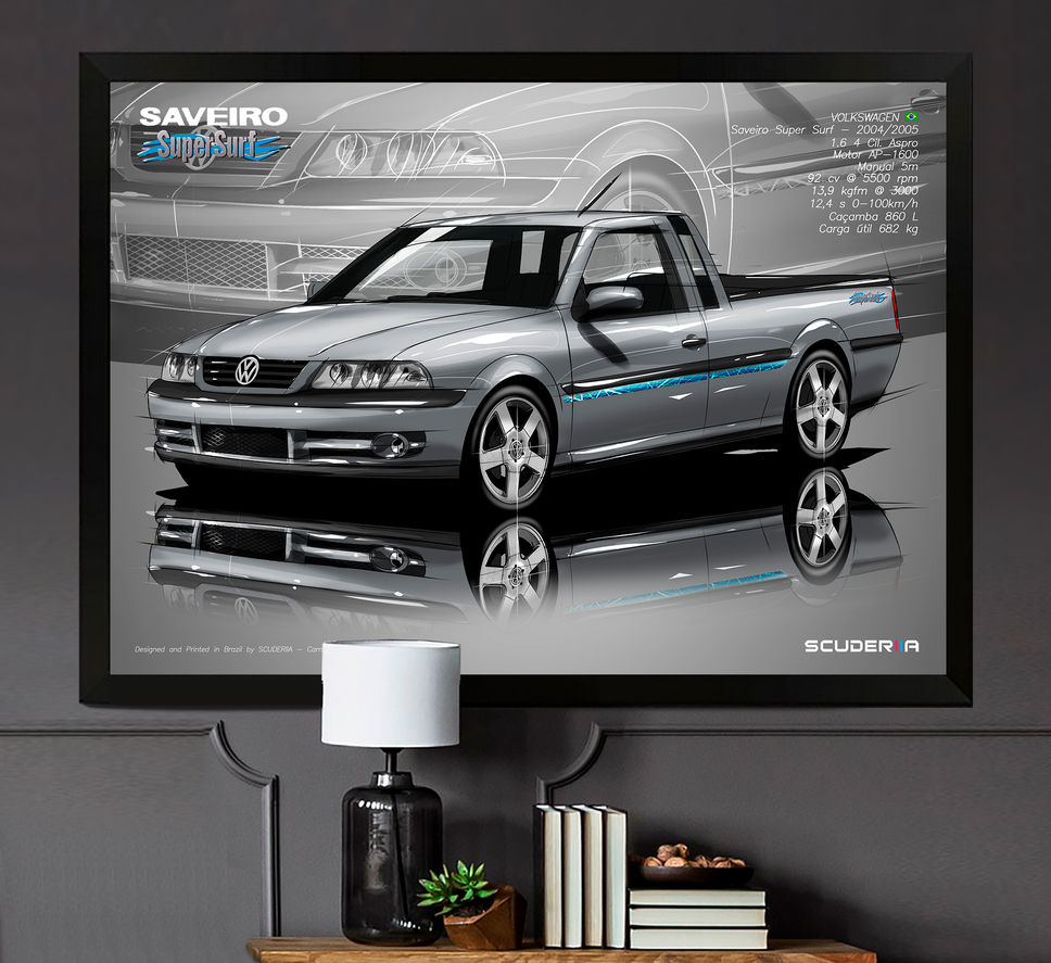 QUADRO DECORATIVO VOLKSWAGEN SAVEIRO SUPER SURF G3 1.6 - PERSPECTIVE