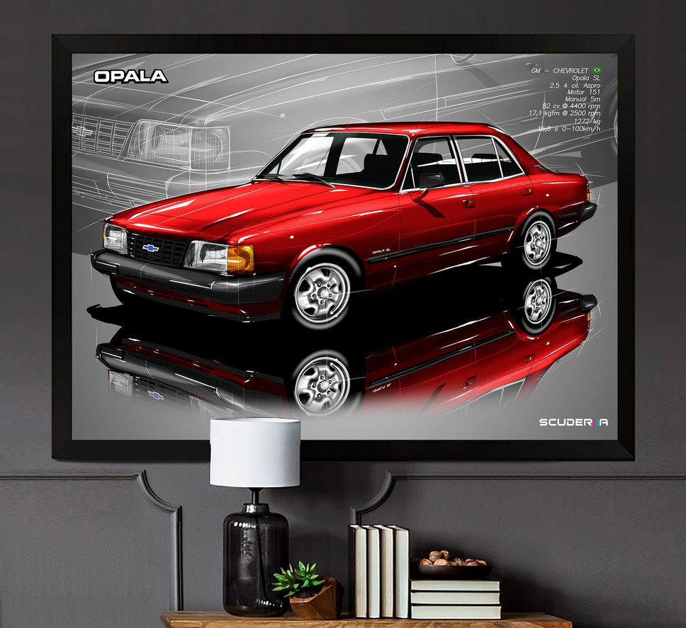 Miniatura: QUADRO DECORATIVO CHEVROLET OPALA SL 2.5 4P 88/90 - PERSPECTIVE
