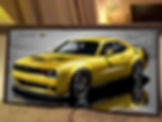 QUADRO DECORATIVO DODGE CHALLENGER SRT SCAT PACK WIDEBODY - WIDE 87cm x 45cm