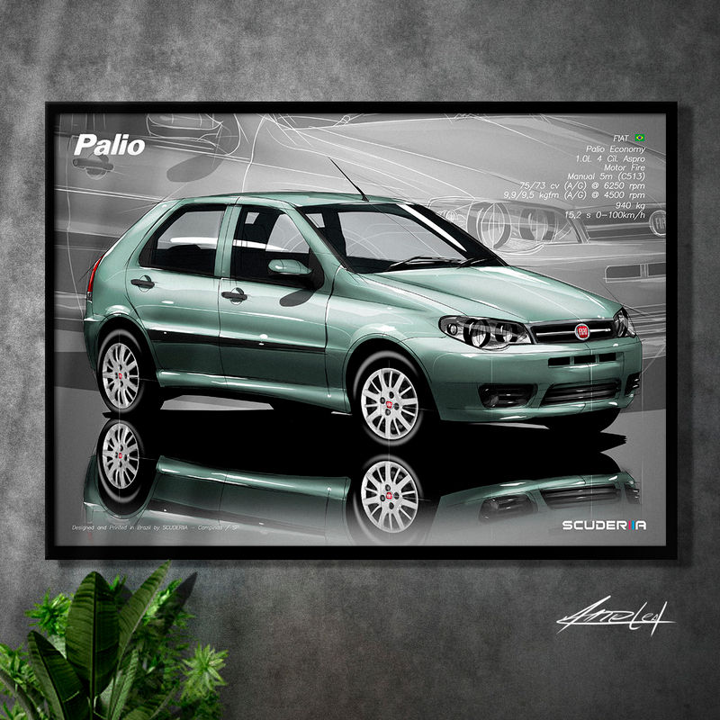 Miniatura: QUADRO DECORATIVO FIAT PALIO ECONOMY 1.0 4P - PERSPECTIVE