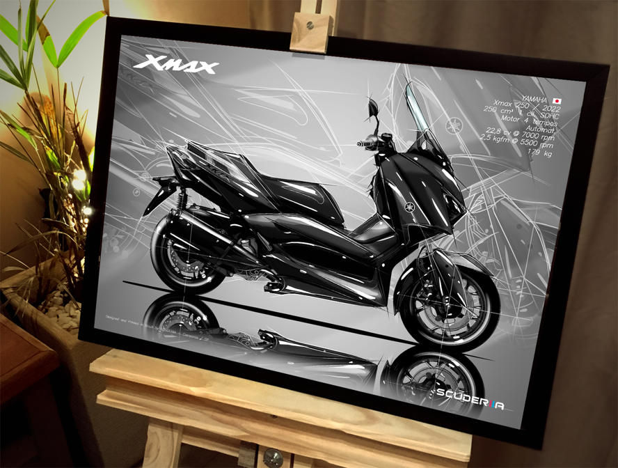 Miniatura: QUADRO DECORATIVO YAMAHA XMAX 250 - SIDE STREET