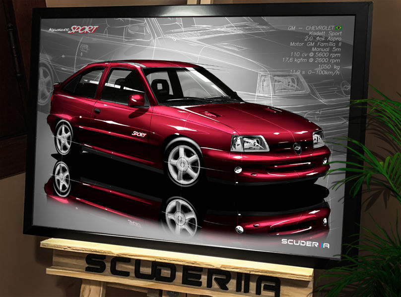 QUADRO DECORATIVO CHEVROLET KADETT SPORT 2.0 8V MPFI - PERSPECTIVE