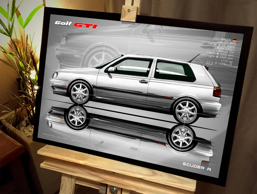 Thumbnail: QUADRO DECORATIVO VOLKSWAGEN GOLF GTI 2.0 8V 2P (MK3) - SIDE STREET
