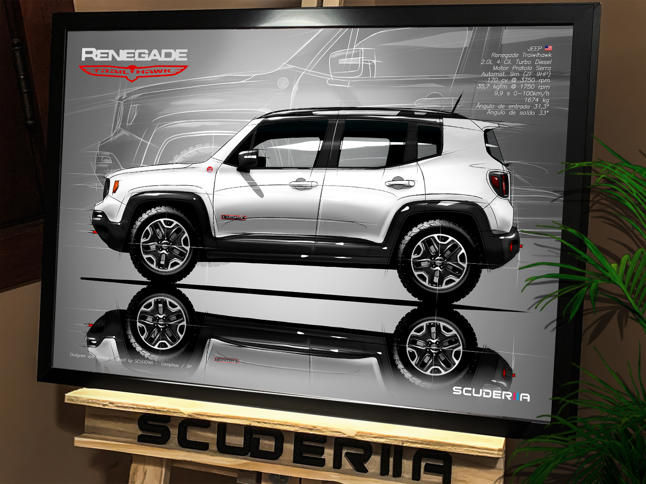 Miniatura: QUADRO DECORATIVO JEEP RENEGADE TRAILHAWK 2.0 TURBO DIESEL 15-21 - SIDE STREET