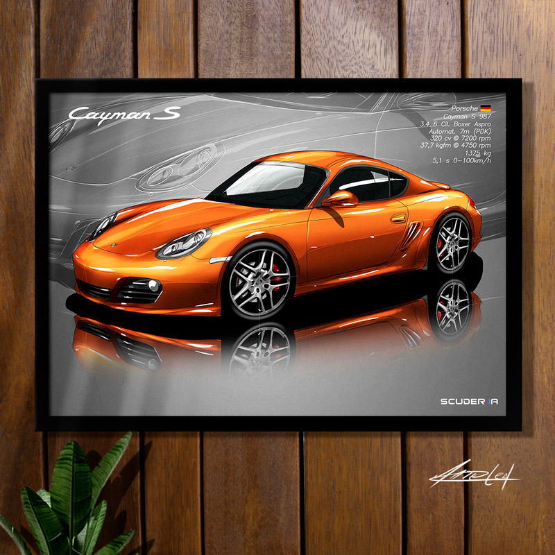 Thumbnail: QUADRO DECORATIVO PORSCHE 987 CAYMAN S 3.4 320cv - PERSPECTIVE