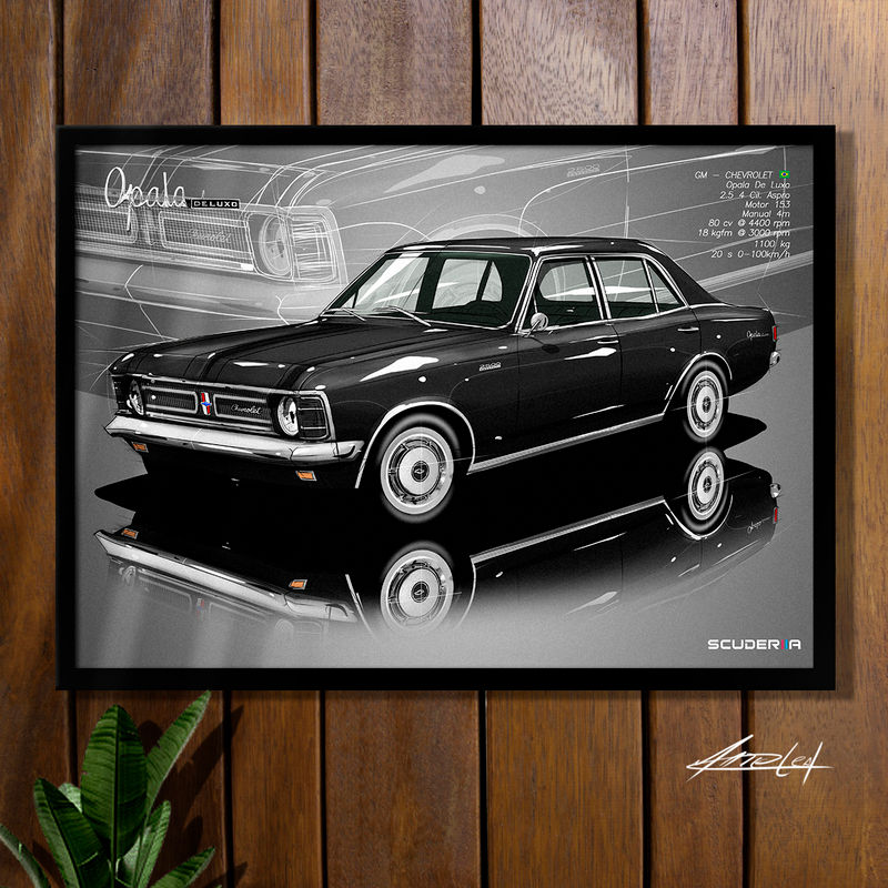 Thumbnail: QUADRO DECORATIVO CHEVROLET OPALA DELUXO 4P 2.5 71-72 - PERSPECTIVE