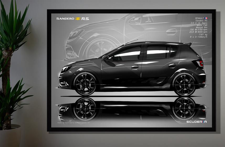 Thumbnail: QUADRO DECORATIVO RENAULT SANDERO RS 2.0 150cv - SIDE STREET