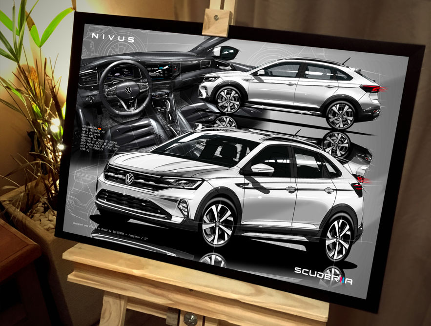 Thumbnail: QUADRO DECORATIVO VOLKSWAGEN NIVUS HIGHLINE TSI 200  - COMPOSITION II