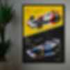 QUADRO DECORATIVO MCLAREN MP4/6 + WILLIAMS FW16 - FÓRMULA 1 - VERTICAL