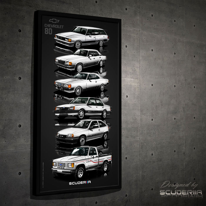 Miniatura: QUADRO DECORATIVO CHEVROLET ANOS 80' - LEGEND'S - WIDE 87x45cm CARAVAN OPALA C20 MONZA KADETT D20