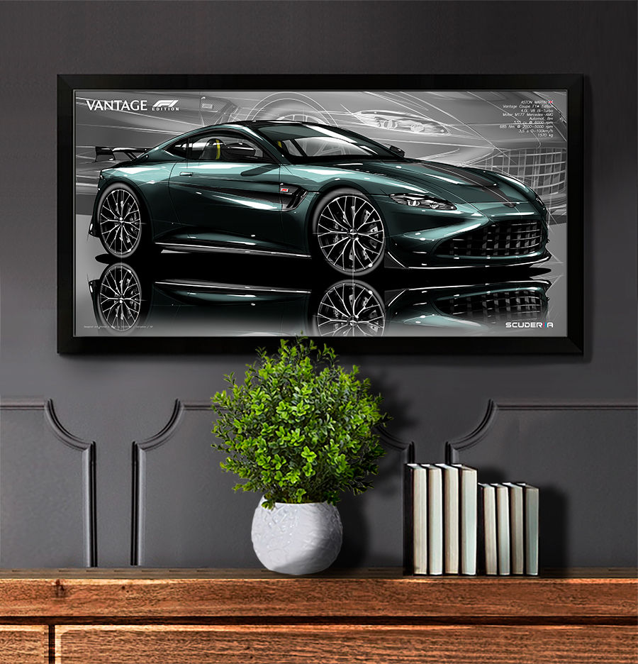Thumbnail: QUADRO POSTER ASTON MARTIN VANTAGE COUPE F1 EDITION CARRO SCUDERIIA PERSPECTIVE
