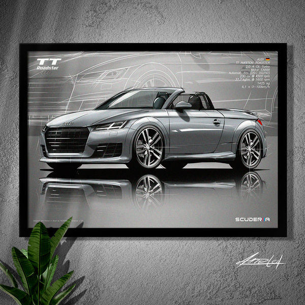 Miniatura: QUADRO DECORATIVO AUDI TT ROADSTER AMBITION 2.0 TFSi MKIII - PERSPECTIVE