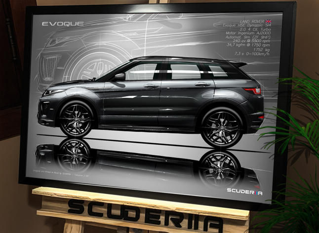Miniatura: QUADRO DECORATIVO LAND ROVER RANGE ROVER EVOQUE HSE 14-18 - SIDE STREET