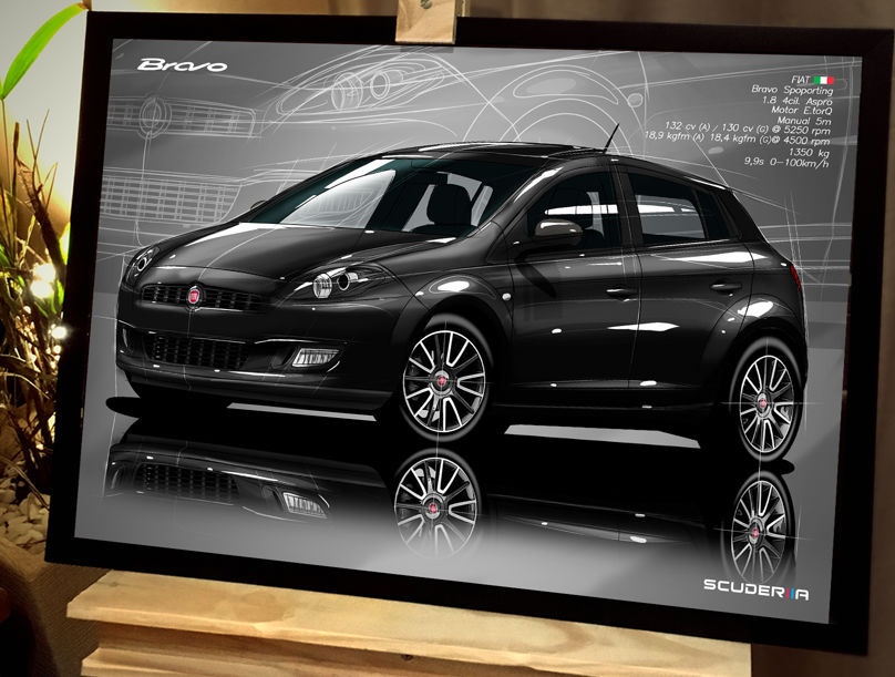 Miniatura: QUADRO DECORATIVO FIAT BRAVO SPORTING 1.8 - PERSPECTIVE