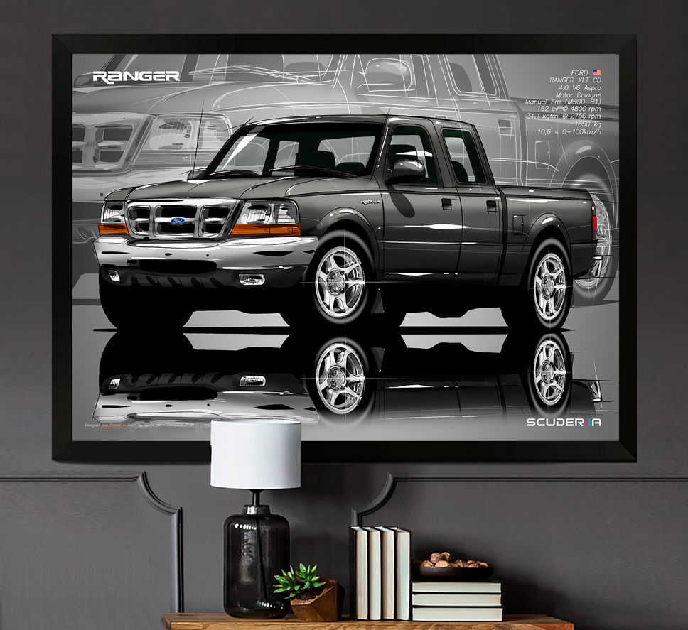 Miniatura: QUADRO DECORATIVO FORD RANGER XLT CD 4.0 1998/2004 - PERSPECTIVE