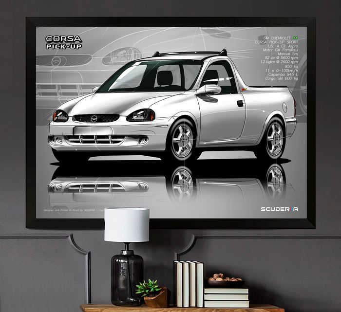Miniatura: QUADRO DECORATIVO CHEVROLET CORSA PICK-UP SPORT 1.6 MPFI - PERSPECTIVE