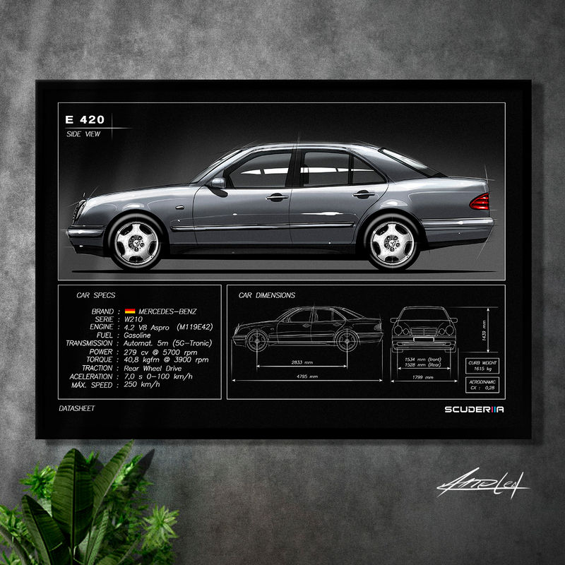 Miniatura: QUADRO DECORATIVO MERCEDES-BENZ E420 W210 - DATA SHEET